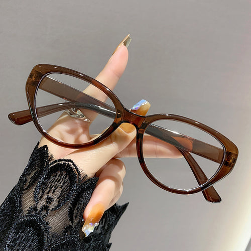 Youthful Presbyopia Glasses Fashionable Overseas Blue-Light Lens Cat-Eye Minimalist Breeze Plain Older Adults One Single Vision Reading Glasses