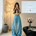 Summer Casual Versatile Shirred Drapey Loose Elastic Pants