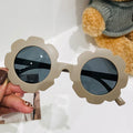 New Sunflower Kids Sunglasses Cute Baby Comfortable Iridescent Sunglasses Round Flower Petal Sun-Proof Glasses