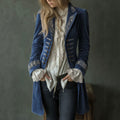 Women's Fall-Winter Velvet Embroidered Long Sleeve Patchwork Jacket 2026 - Pink