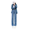 Women's High Waist Straight Flared Wide Leg Jeans