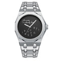 Cross-Border Hit Fashionable Personality Numbers Mens Watch Simple Trendy Glow Waterproof Steel Band No Engrave Degree Quartz Watch