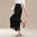 Office Fashion Pleated Fringe Heavy Skirt