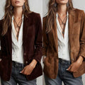 Women's Fall Elegant Jacket 2026 | Trendy Jacket - Dark Brown