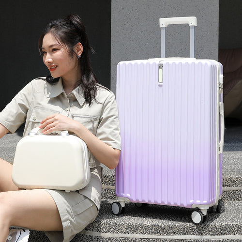 新潮女日系ins拉杆箱渐变色小清新行李箱28学生密码旅行皮箱