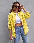 Women's Long Sleeve Mid-Length Long Jacket 2026 | Trendy Jacket - Violet