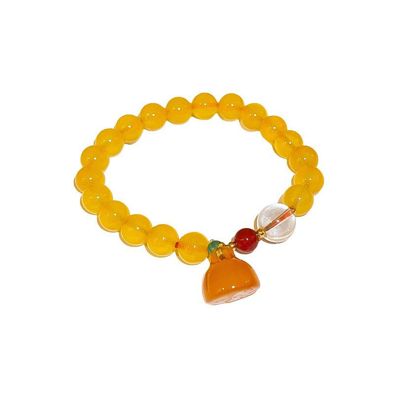 Handmade Strawberry Quartz Beaded Bracelet - view 5