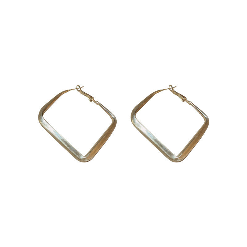 Twisted Metal Circle Heart Hoop Earrings - view 5