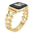 Fits Apple 1 ~ 8Ultra Third Gen Fashionable Tweed Style V Shape Denim Chain Metal Apple Band