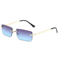 Retro Square Rimless Sunglasses Unisex Premium 2025 New Gradient Beveled Ocean Lens Sunglasses