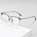 Beesfen BW7207V Formal Browline Frame Prescription Glasses Frame Men Ultra-Light Pure Titanium Frame Cinnabar Sun Glasses Wholesale