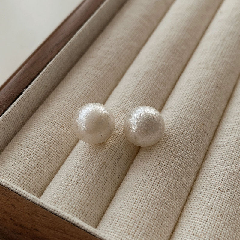 Minimalist Pearl Circle Hoop Earrings - view 12