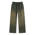 Men's Fall American Retro 450G Spray-Dye Distressed Washed Loose Fit Drawstring Sweatpants