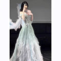 Off-Shoulder Ball Gown - Luxury Elegant Prom Dress for Hosting and Performance