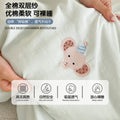 卡通小清新纯棉双层纱刺绣四件套儿童全棉被套床单人床笠床上用品