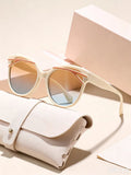 Fashionable Cat-Eye UV-Proof Trendy New Import Influencer Out Print Style of Personality Premium Sunglasses