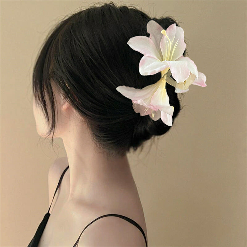 Realistic Lily Flower Hair Claw Clip - view 4