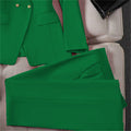 Women's Fall Korean Retro Fitted Jacket + Pants + Top Set 2026 - Emerald