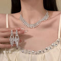 Chance Romantic French Light Luxury Sparkle Zircon Necklace Exquisite Premium Clavicle Chain Set Women Ambient Feel Necklace