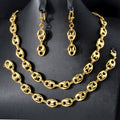 Overseas Bestseller Pig Nose Necklace Western Hip-Hop Trendy Fashionable Bestseller Necklace Bracelet Set Earrings Set