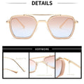 Pair Bridge Metal Sunglasses Western Fashionable Trendy New Unisex Personality Versatile Driving Sun-Proof Premium Sunglasses