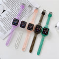New Fits Apple Watch Band TPU Clear One-Piece Resin Glacier Band iwatch7 Band Wholesale