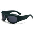 Unique-Shaped Curve Side Futuristic Tech Sunglasses ins Influencer Sunglasses Y2K Hot Girl Women Trendy Sunglasses