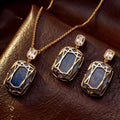 Vintage Cutout Geometric Stud Rhinestone Fashionable Personality Set Imperial Western Retro Elegant Drop