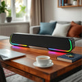 RGB Marquee Mini Sound Blaster Audio Desktop Long Portable Subwoofer High Power Bluetooth Speaker Wireless