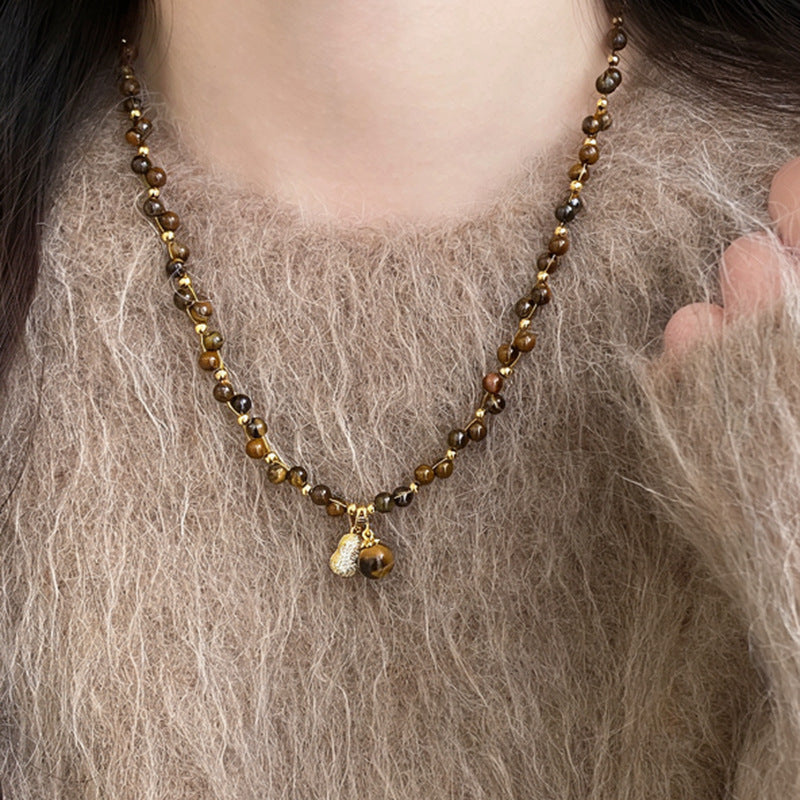 18K Gold-Plated Zircon Round Pendant Necklace - view 3
