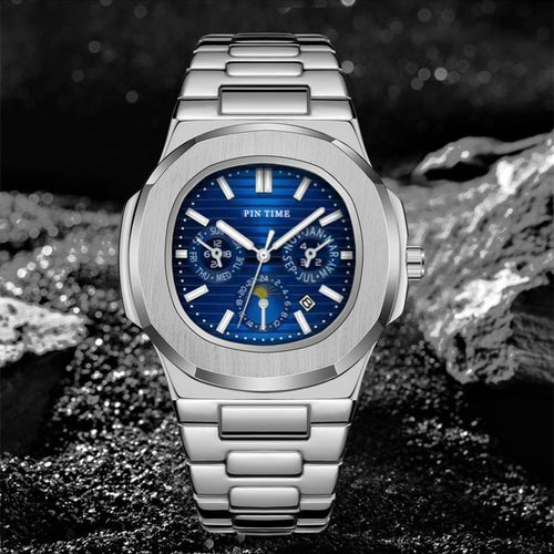 PINTIME Mens Watch Export New Multifunction Square Watch Men Niche Premium Men Watch