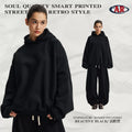 AR Men's Fall/Winter 430G Loose Fit Fleece-Lined Thermal Hoodie - Warmth