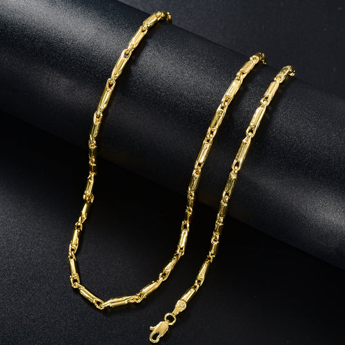 Western Hip-Hop Handmade Vehicle Flower Cutting Curved Sky Heart Round Tube Bead Necklace Bold Long Cylinder Slub Necklace Bracelet Set