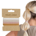 Eco Re Student With Machine Cotton No Connect Seam Wool Scarf Ring Fine Elastic Band Macaron Head Jewelry Hair Tie Hair Tie Customizable
