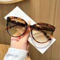 Round Cat-Eye Women New Fashionable Contrast Sunshade Glasses Western Retro Men ins Premium Sunglasses