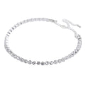 Western Fashionable Overseas Bestseller Full Diamond Bride Accessory Elegant Sparkle Glossy Rhinestone Solo Row Bead Collar Necklace Women 5425