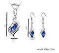 EU/US Import Simple Imit. Czech Jewelry Teardrop Necklace 2-Pc Set Angel Sprite Accessory