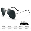Polarized Sunglasses Men Fashionable Big Frame Pair Bridge Metal Aviator Pilot Glasses UV-Proof Glass Sunglasses