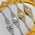 Fashionable Full Diamond Bangle Style Watch Women Premium Niche Light Luxury Retro Waterproof Quartz Watch Overseas Wholesale Bestseller