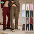 Unisex Fall/Winter Fleece 430G Loose Fit Straight Leg Pants