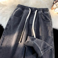 Fall-Winter Petite Lined Elastic Wide Leg Straight Leg Pants