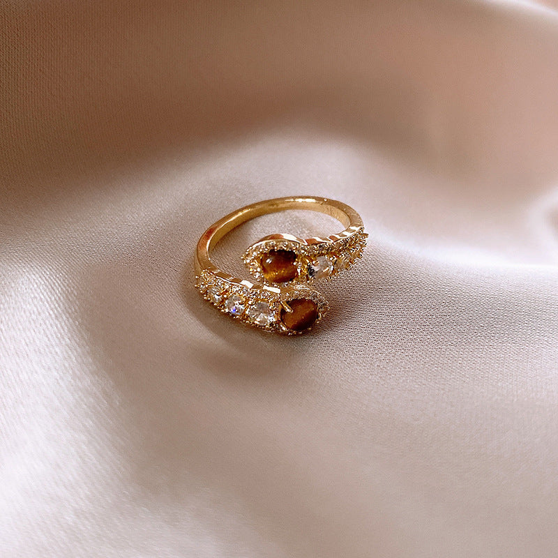 French Zircon Openwork Ring - view 12