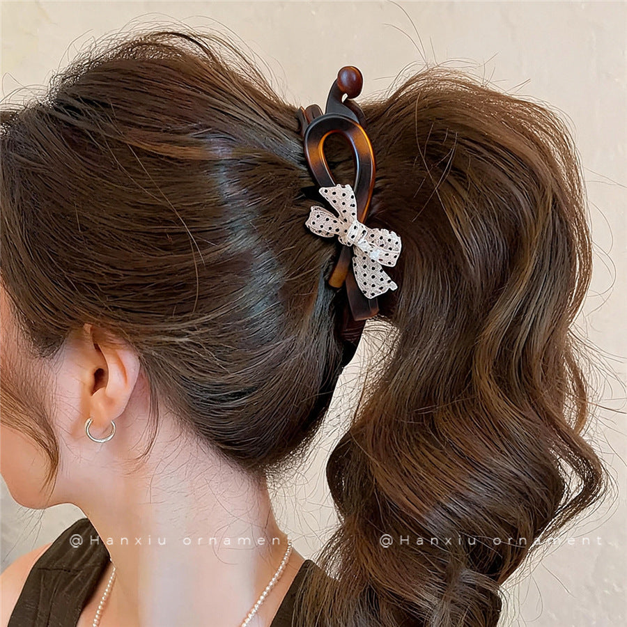 Acrylic Bow Hair Claw Clip - view 3