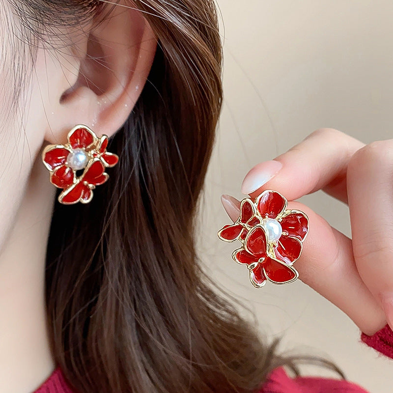Chinese New Year Red Koi Fish Statement Earrings - view 12