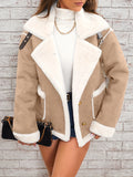 Women's Fall-Winter Fashion Wool Lapel Collar Jacket 2026 | Trendy Jacket - Dark Gray