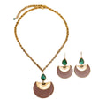 Vintage Rhinestone Leather Necklace Retro Simple Chinese Style Versatile Set Teardrop Geometric Simple Necklace