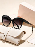 Fashionable Cat-Eye UV-Proof Trendy New Import Influencer Out Print Style of Personality Premium Sunglasses