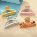 New Wheat Straw Claw Half-Round Simple Large No. Claw Clip Back Brain Spoon Claw Hair Accessory Head Jewelry