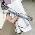 Prescription Glasses Light-Changing Anti-Blue Big Frame Plano Polygon Frame Influencer Live Finish Item Prescription Sunglasses
