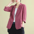 Women's Fall Artistic Casual Plus Size Long Sleeve Loose Jacket + Top 2026 - Black